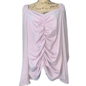 NEW A Love Story Sparkly Ruching Front Blouse